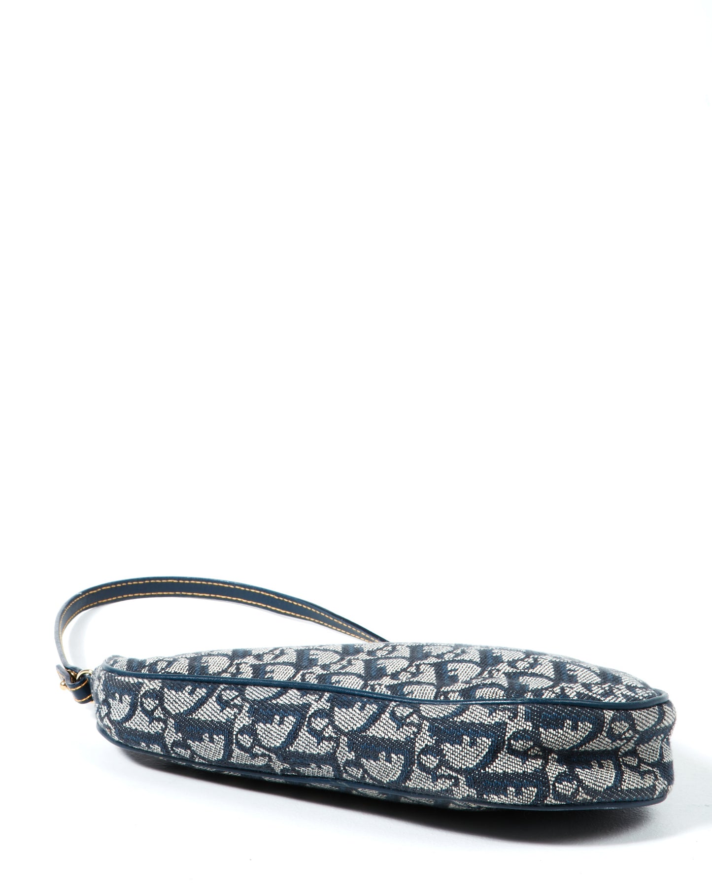 Dior   Navy Diorissimo Mini Saddle Pochette Shoulder Bag