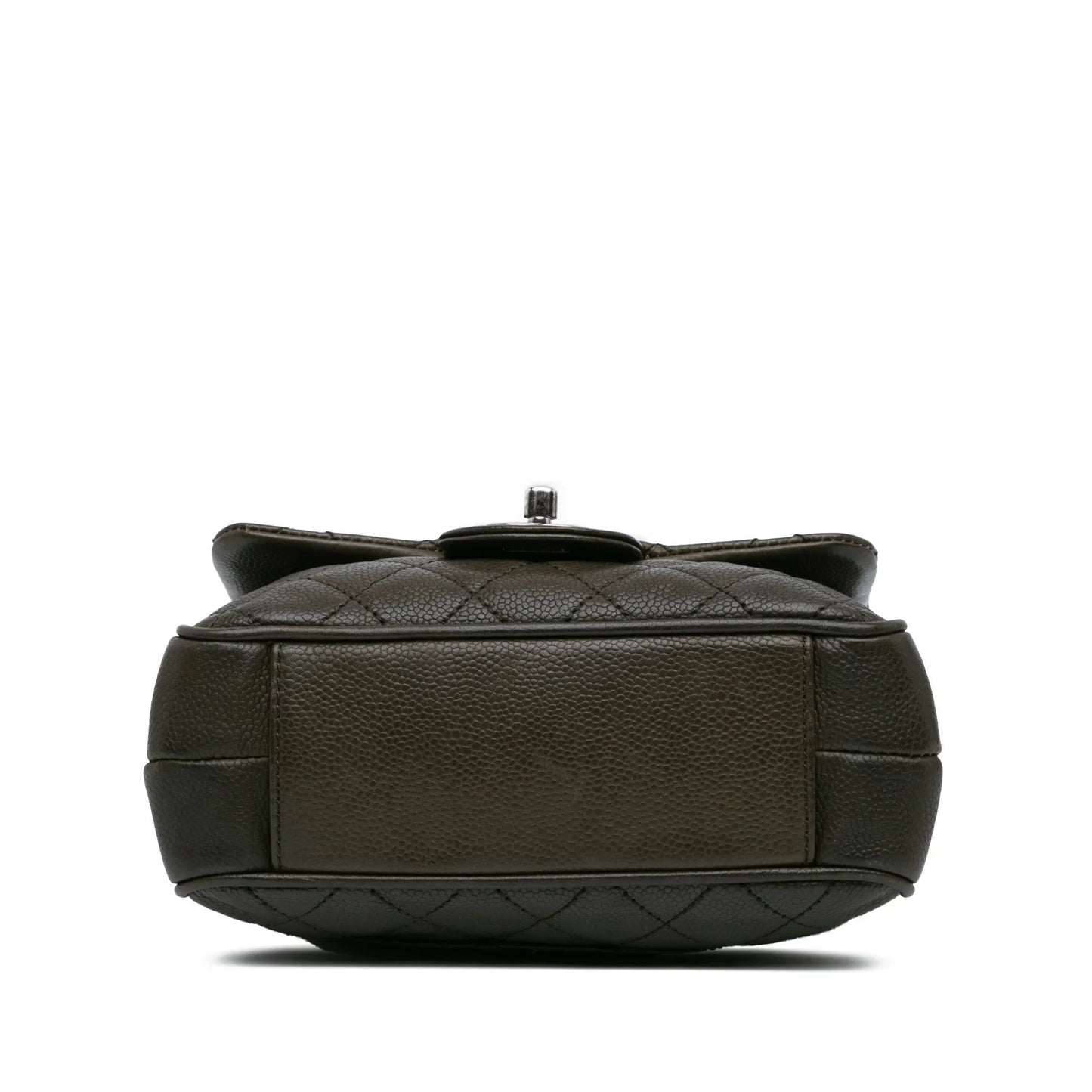 Brown Chanel CC Quilted Caviar Crossbody