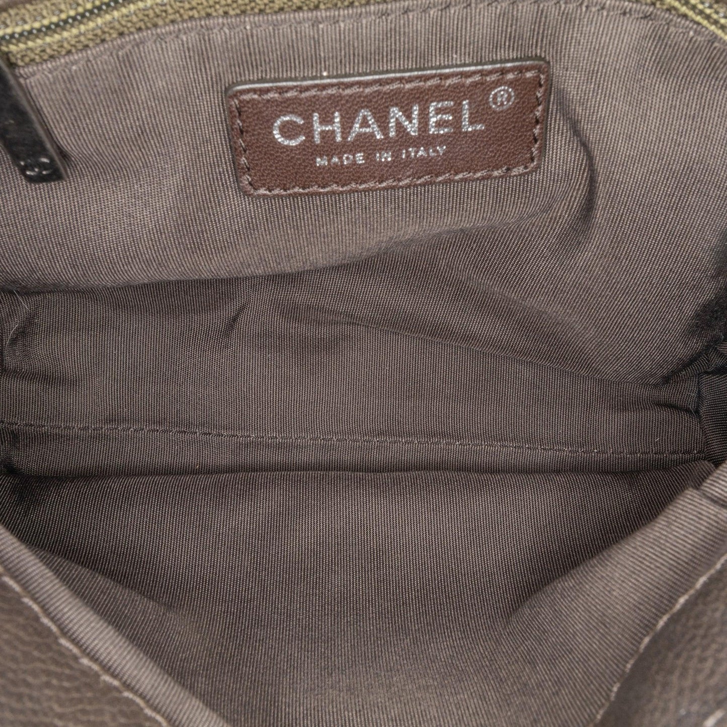 Brown Chanel CC Quilted Caviar Crossbody