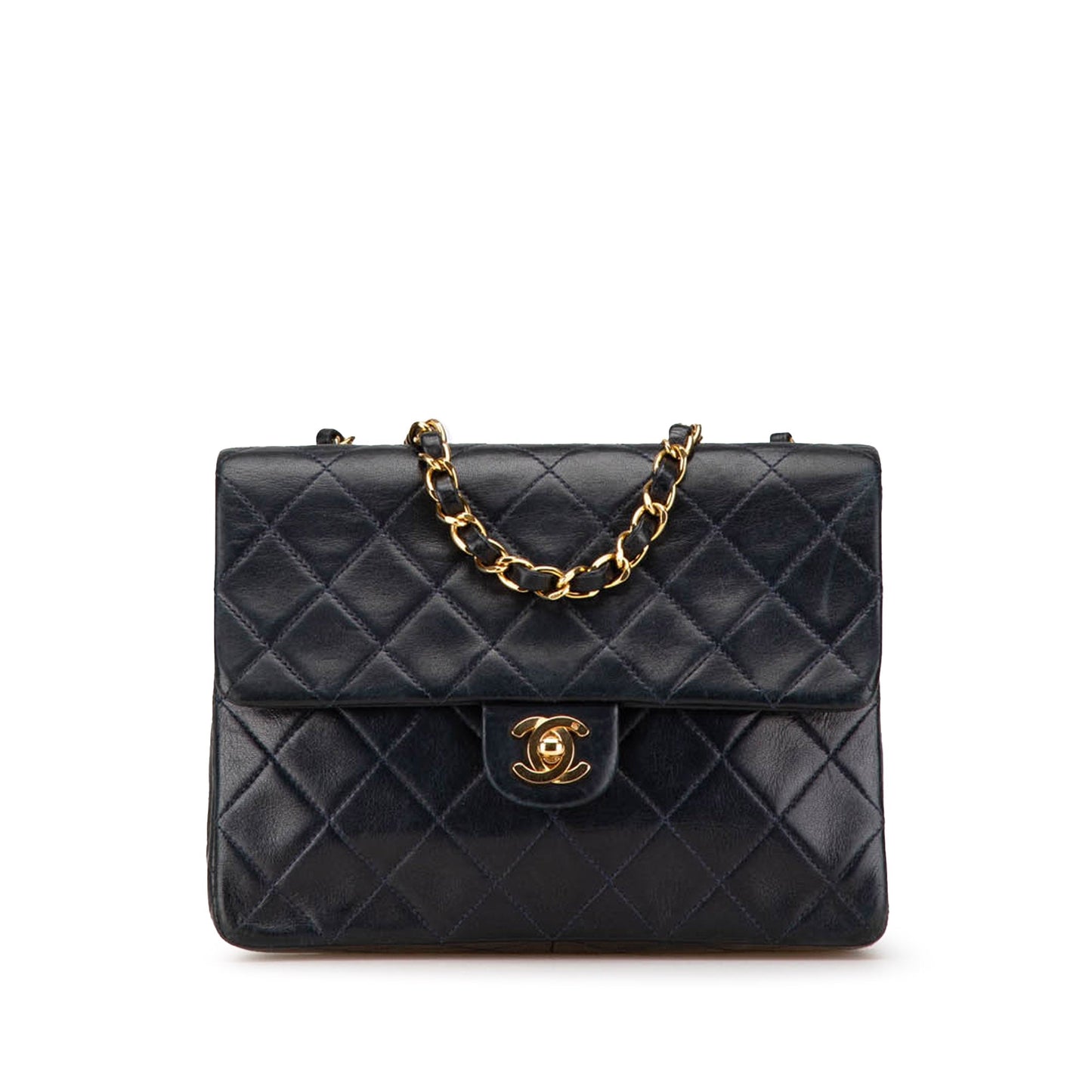 Black Chanel Mini Classic Lambskin Single Flap Crossbody Bag