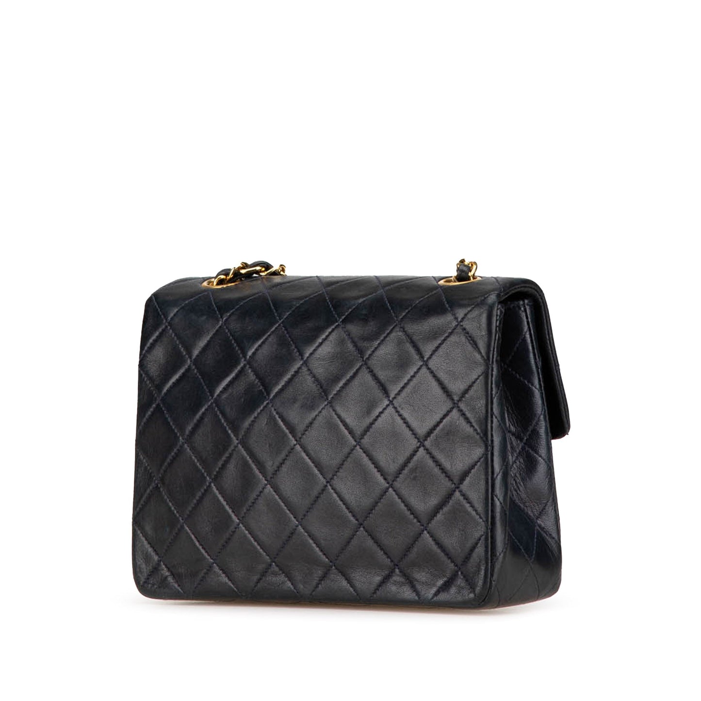Black Chanel Mini Classic Lambskin Single Flap Crossbody Bag