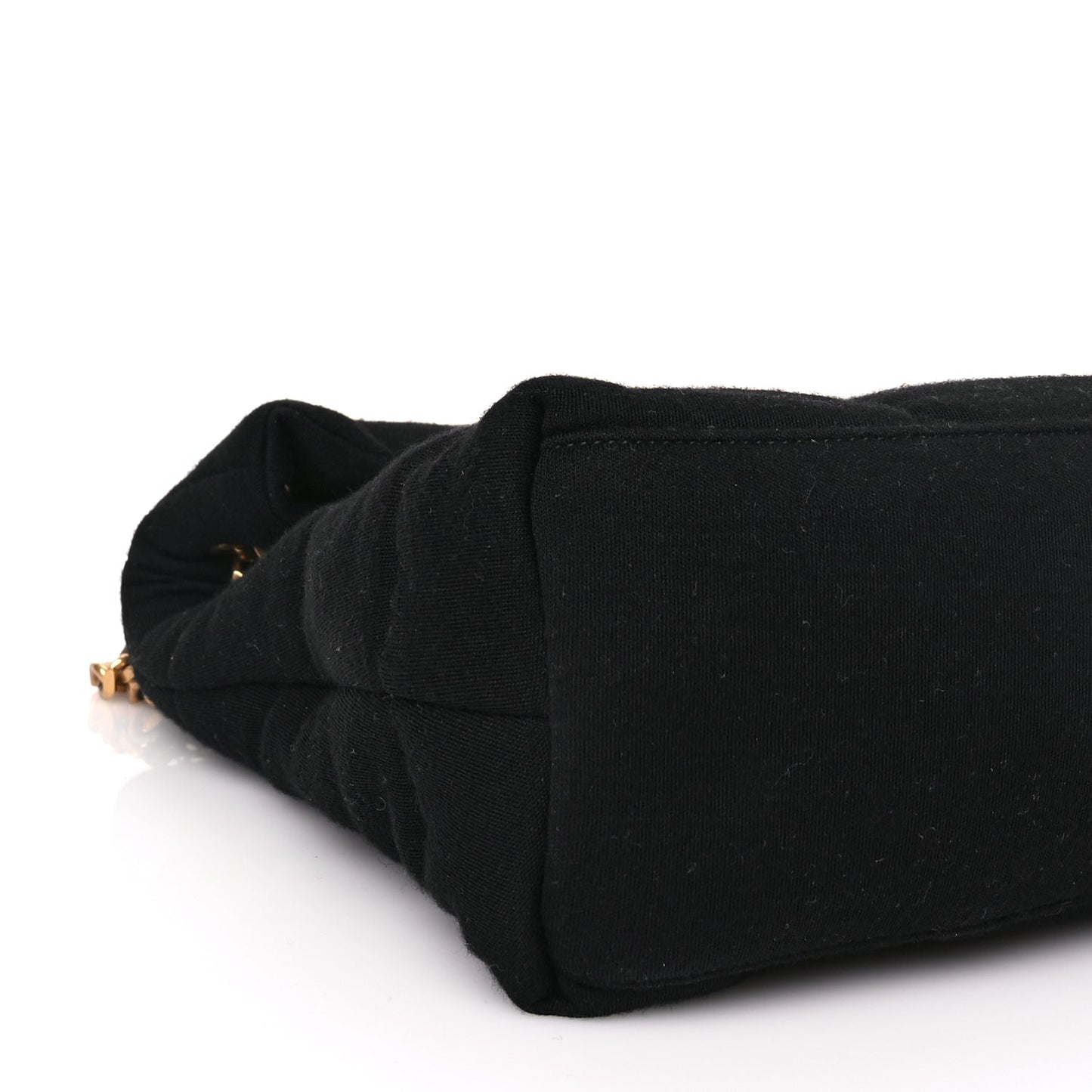 Saint Laurent Wool Jersey Quilted Medium Loulou Puffer Monogram Chain Satchel Black