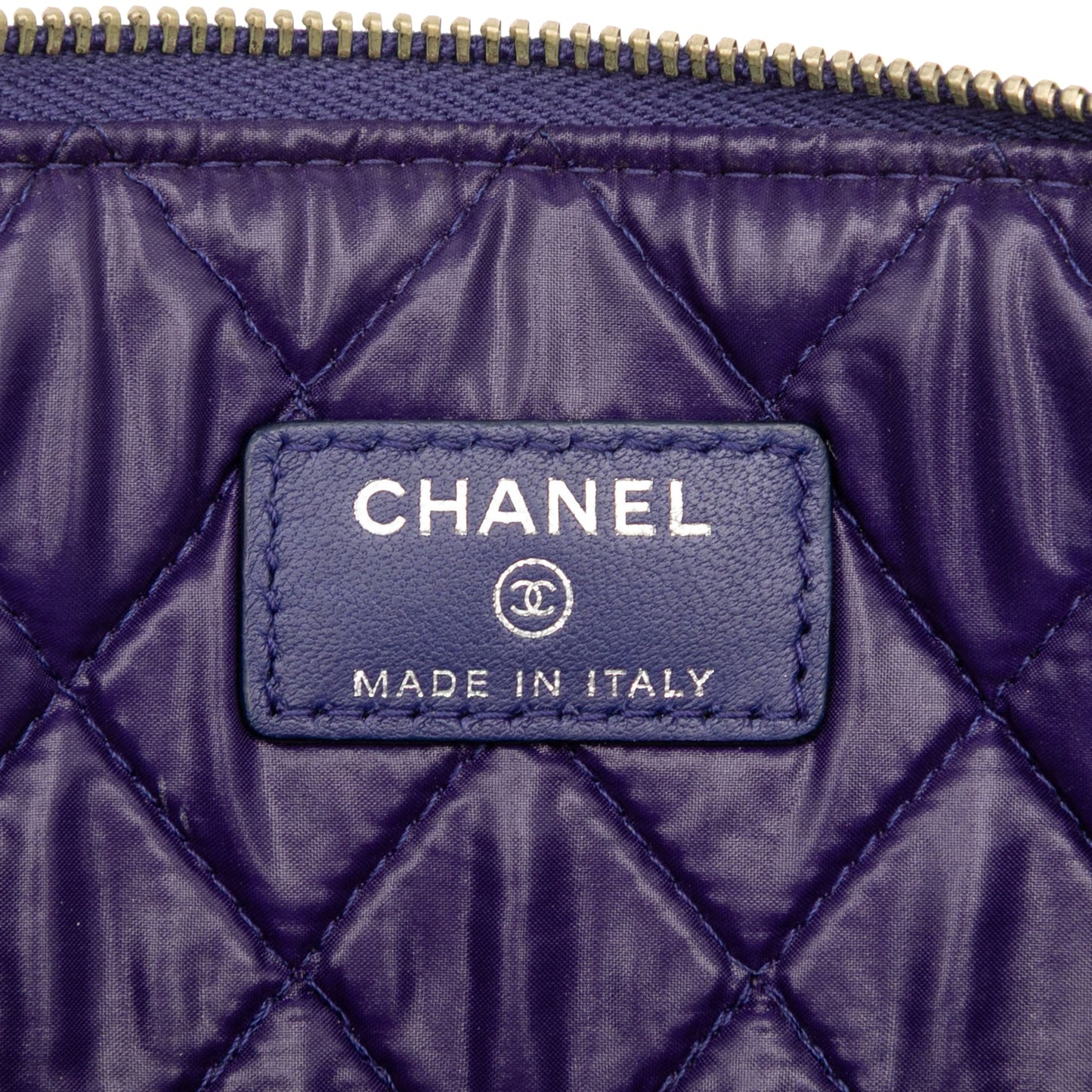 Violet Purple Chanel Medium CC Quilted Lambskin O Case Clutch