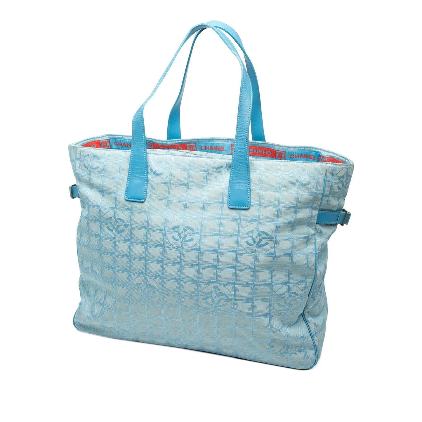 Blue Chanel New Travel Line Nylon Tote