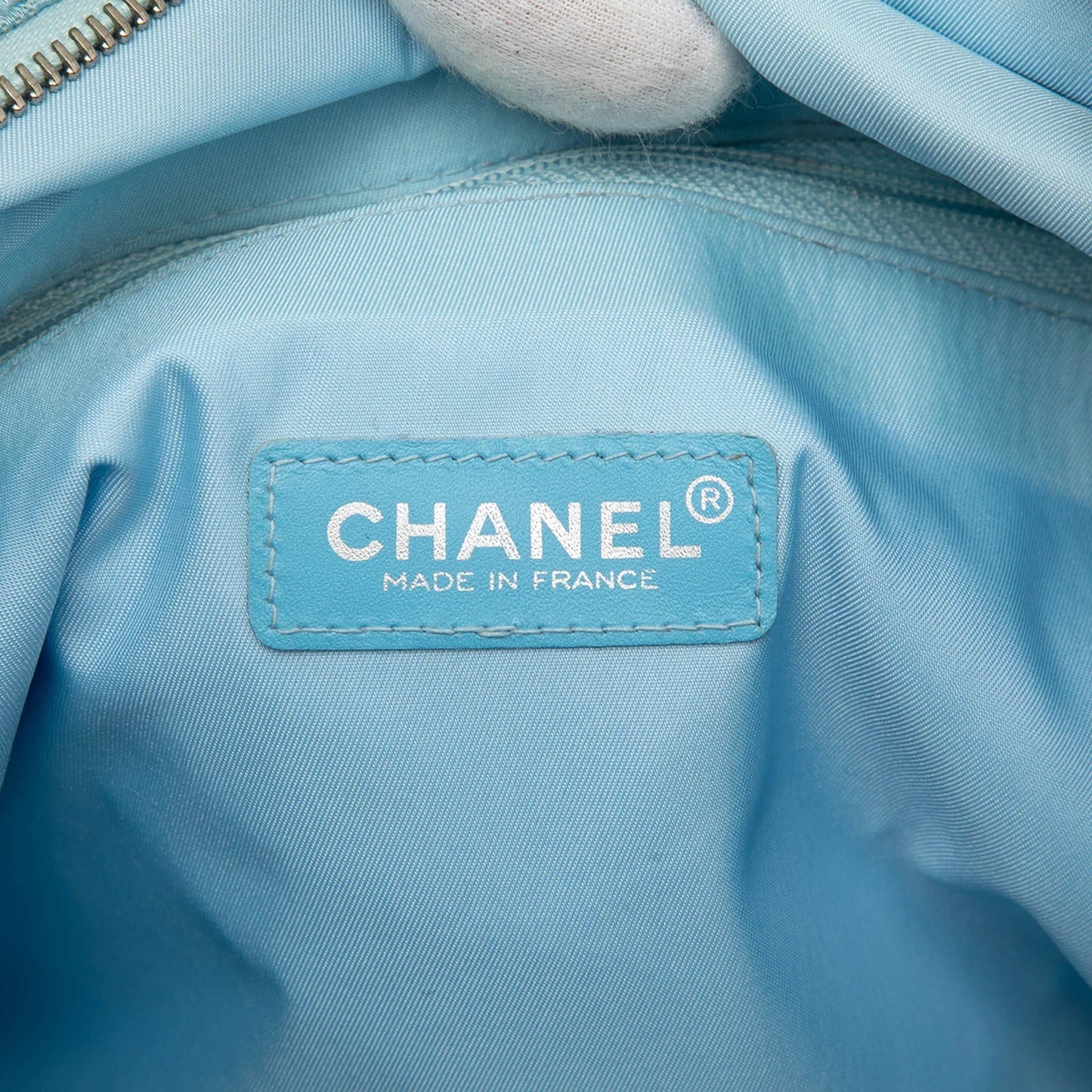 Blue Chanel New Travel Line Nylon Tote