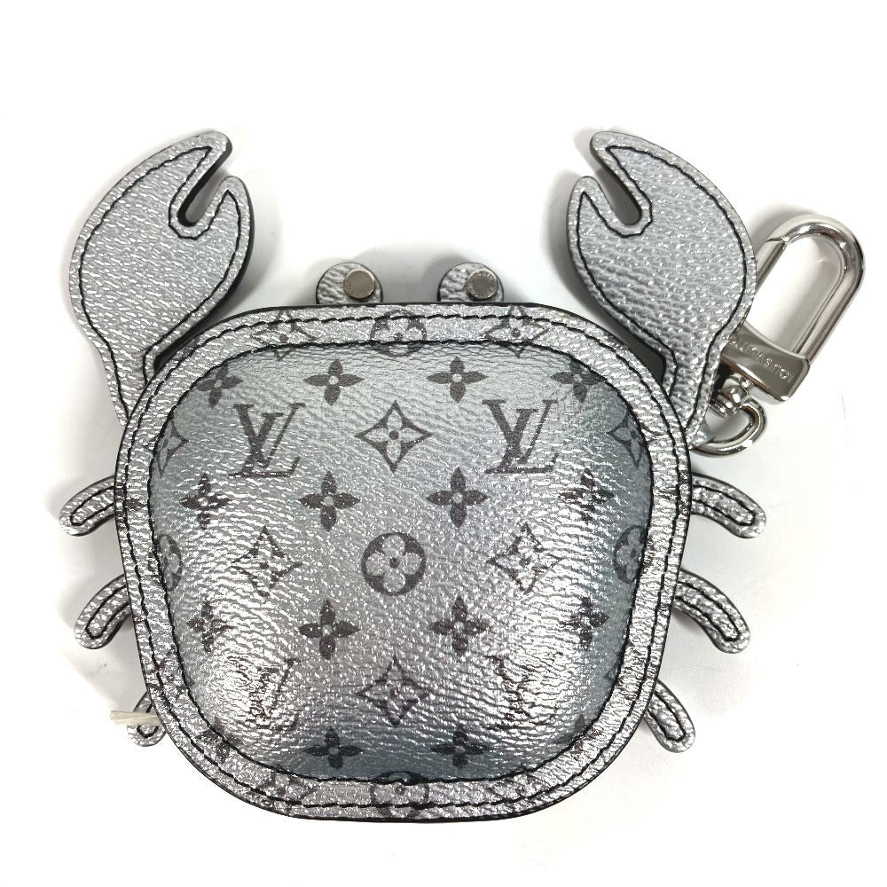 LOUIS VUITTON key ring M02529 leather Silver Monogram LV Club Crab