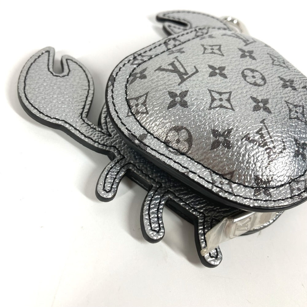 LOUIS VUITTON key ring M02529 leather Silver Monogram LV Club Crab