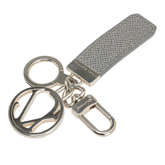 Gray Louis Vuitton Taiga Club Bag Charm and Key Holder