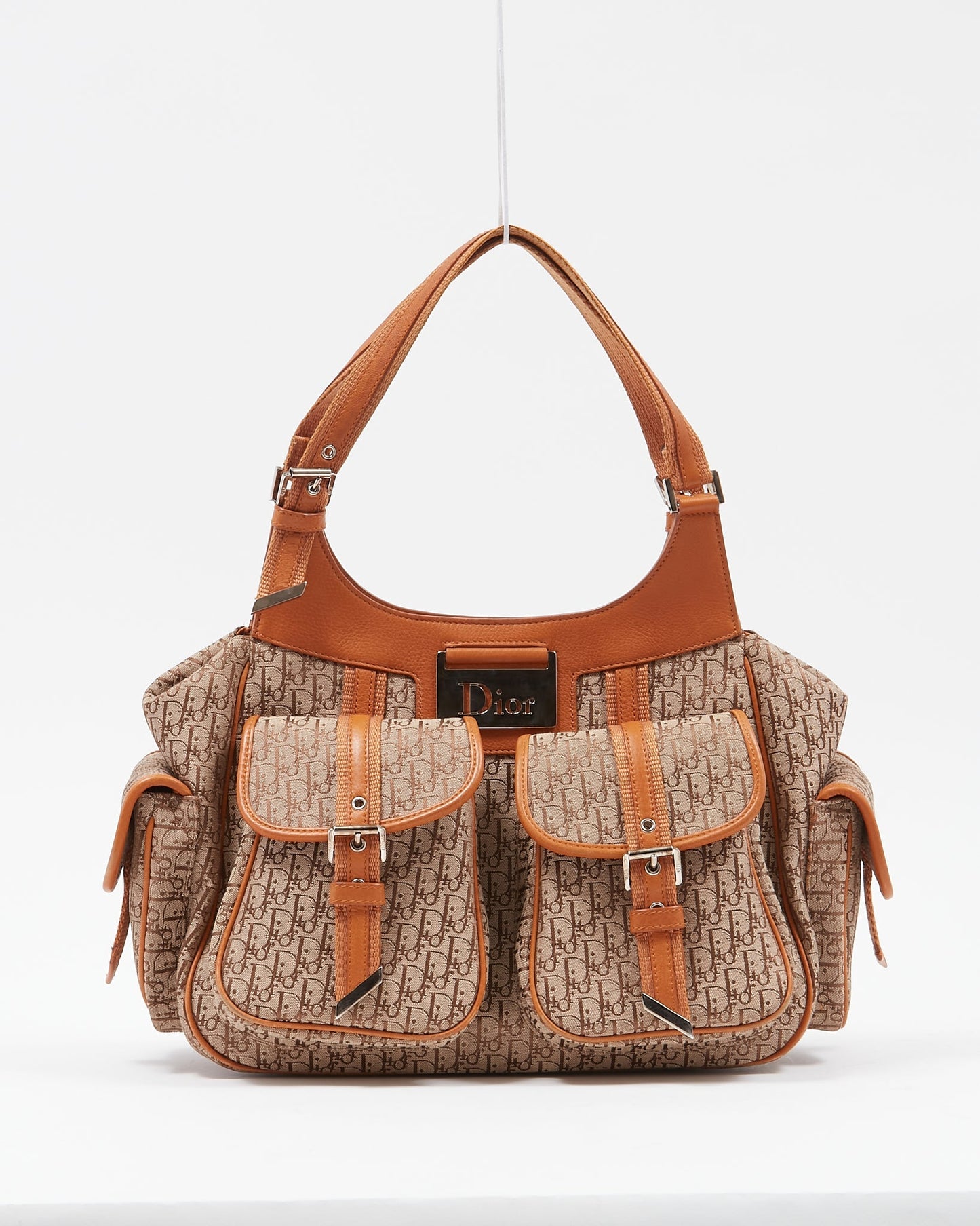 Dior   Beige Diorissimo Oblique Monogram Shoulder Bag