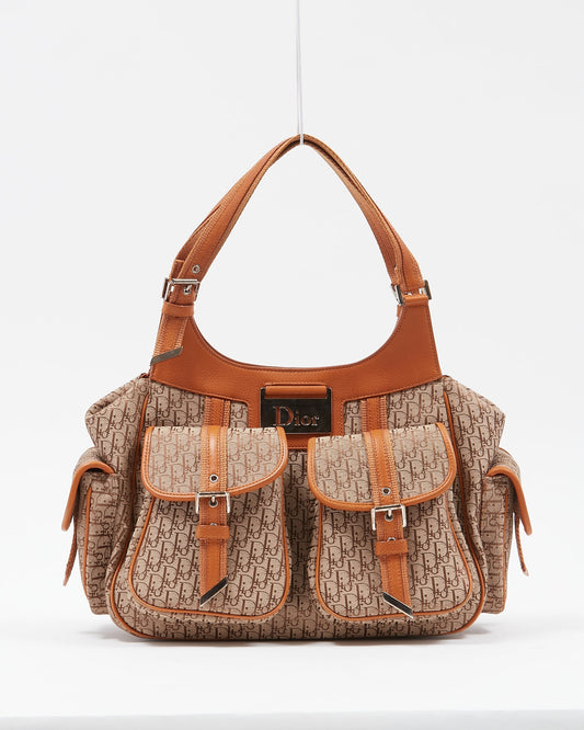 Dior   Beige Diorissimo Oblique Monogram Shoulder Bag