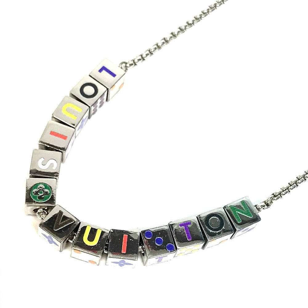 LOUIS VUITTON Necklace M68873 metal Silver Accessories/logo Collier LV Playit