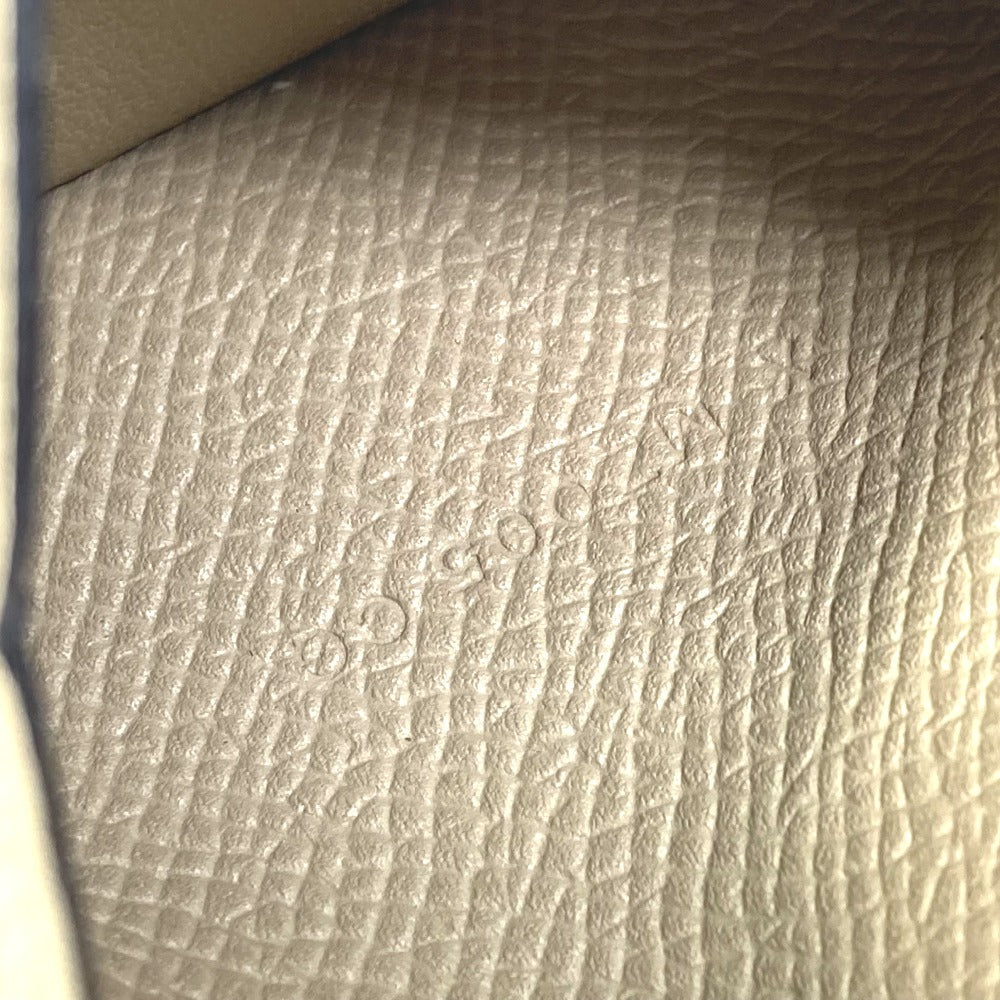 HERMES Card Case Epsom beige Two fold Bean mini unisex(Unisex)  d