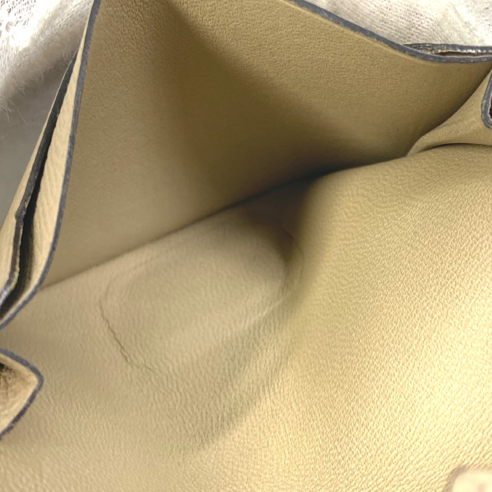 HERMES Card Case Epsom beige Two fold Bean mini unisex(Unisex)  d