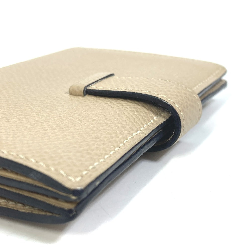 HERMES Card Case Epsom beige Two fold Bean mini unisex(Unisex)  d