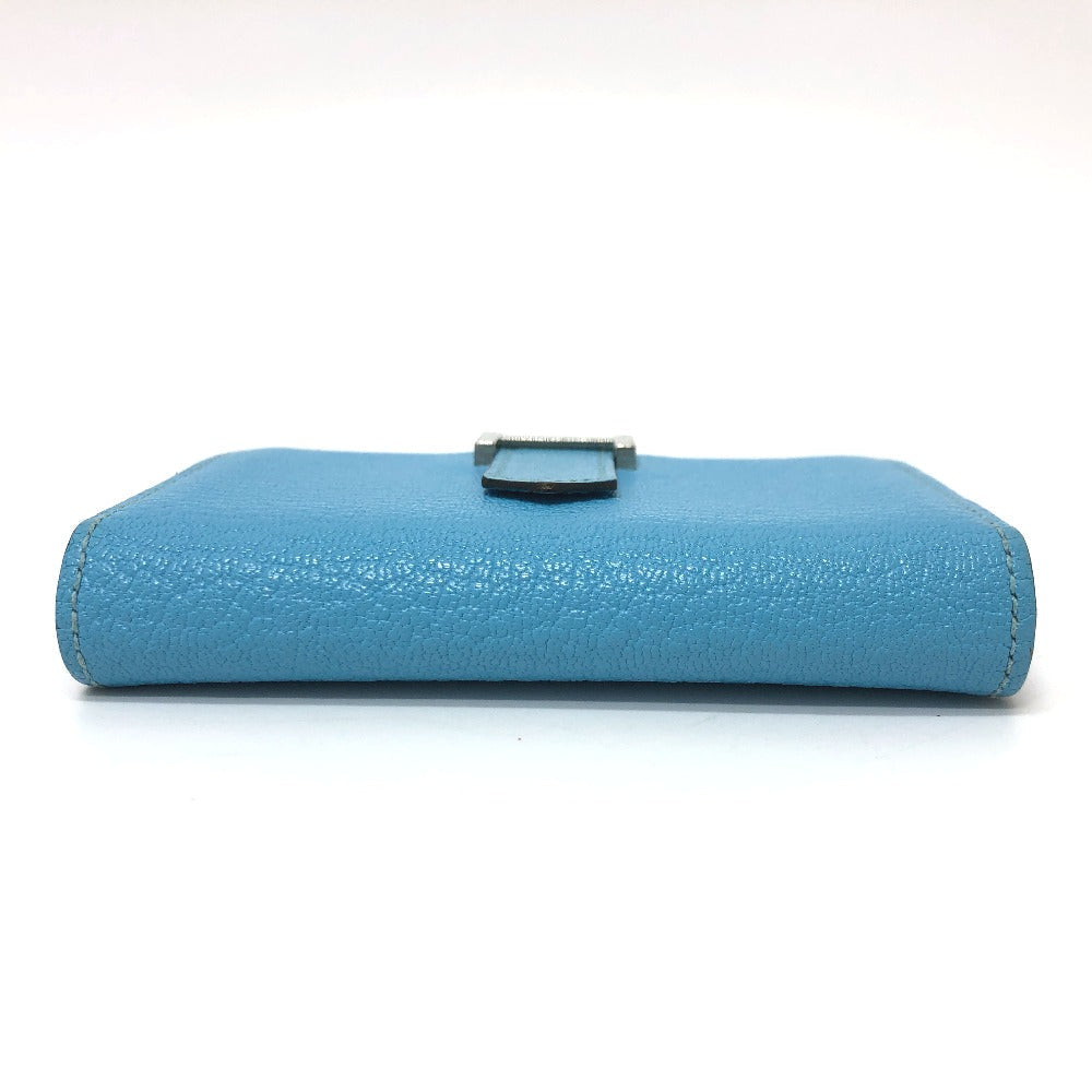 HERMES Card Case Shave Luco Romandel blue bearn mini compact Women  d