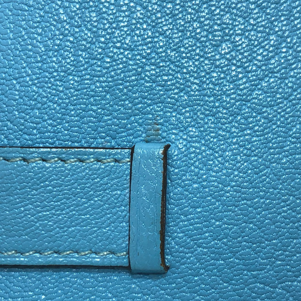 HERMES Card Case Shave Luco Romandel blue bearn mini compact Women  d
