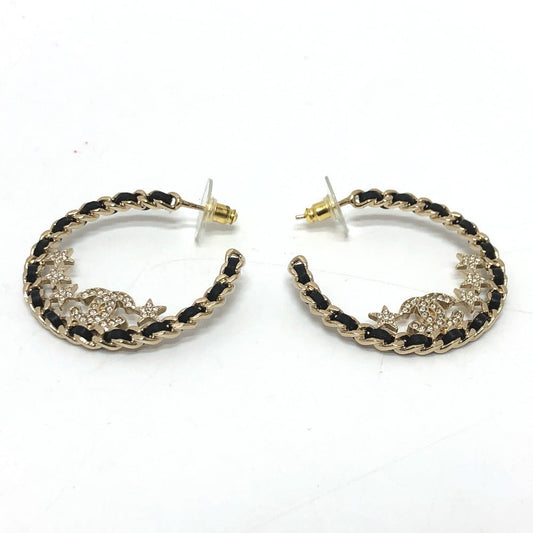 CHANEL Pierce B23C metal gold Star COCO Mark hoop Women