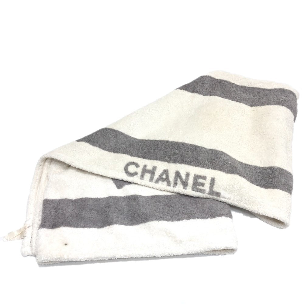 CHANEL towel cotton white Sports line CC COCO Mark logo Women