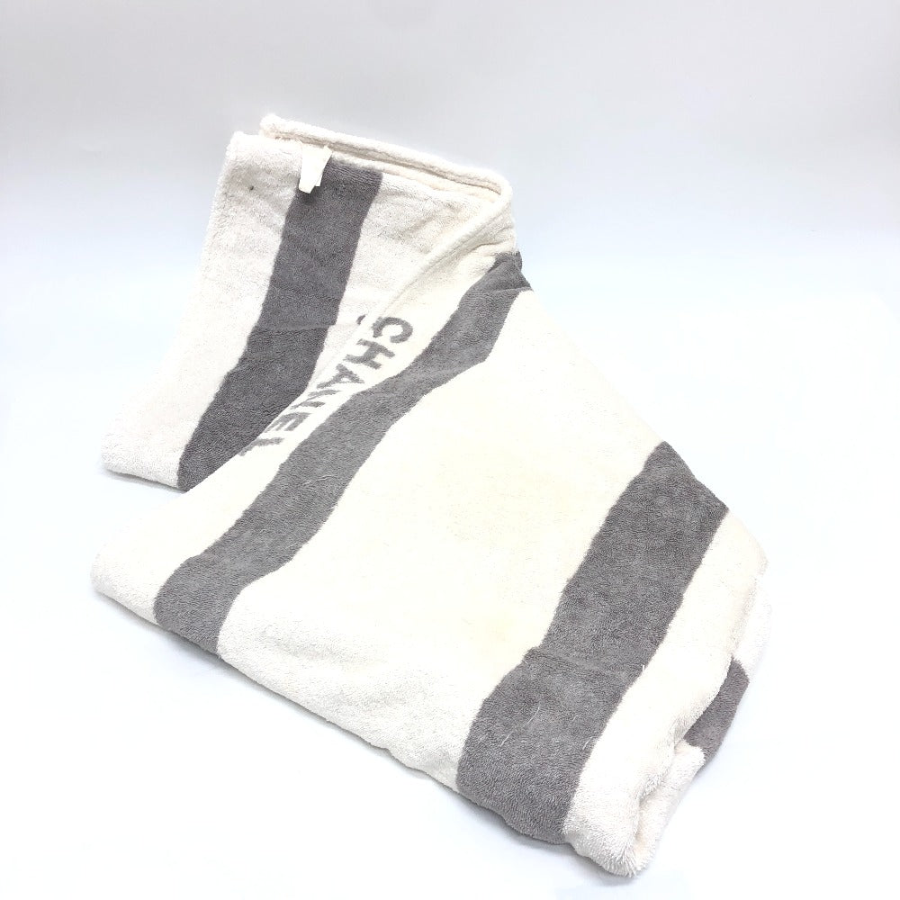CHANEL towel cotton white Sports line CC COCO Mark logo Women