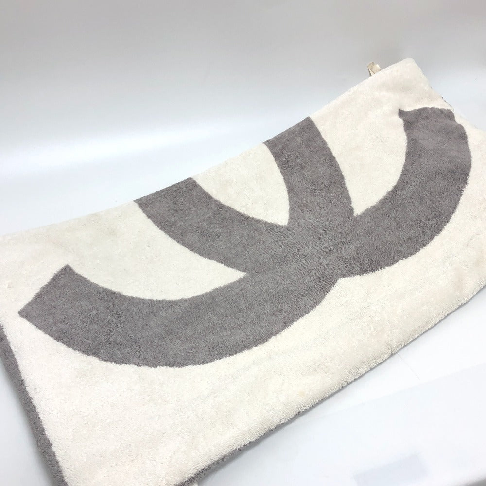 CHANEL towel cotton white Sports line CC COCO Mark logo Women