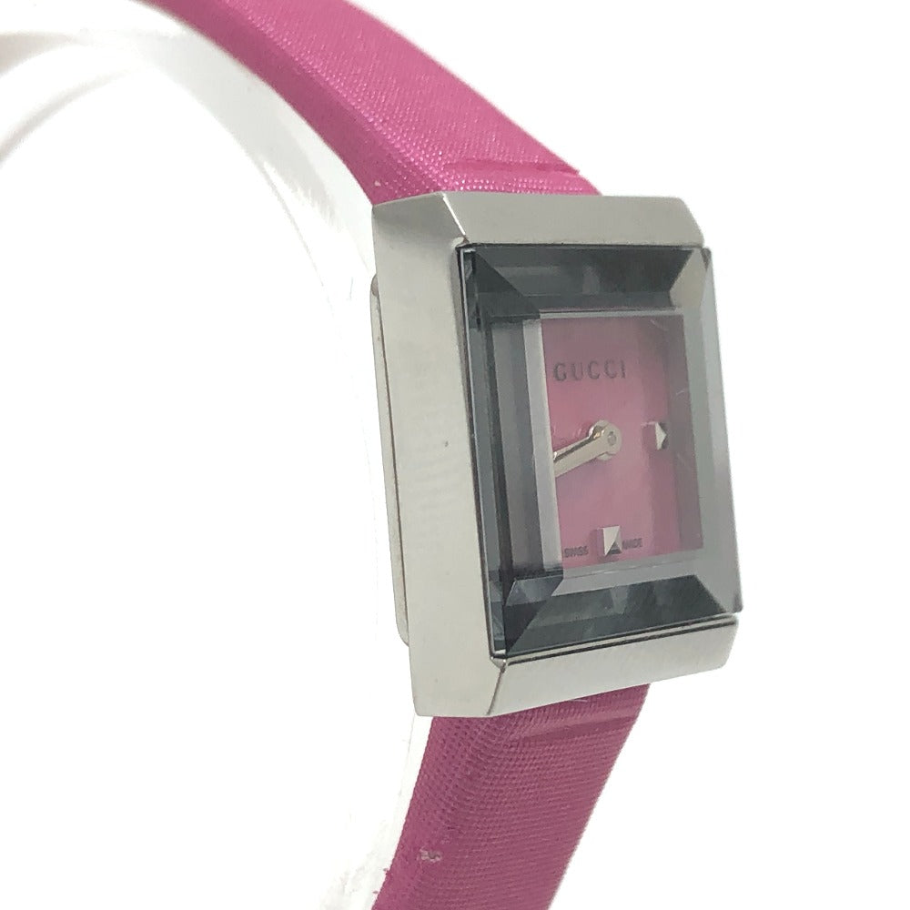 GUCCI Watches Quartz 128.5 Stainless Steel , Leather Silver G frame pink dial