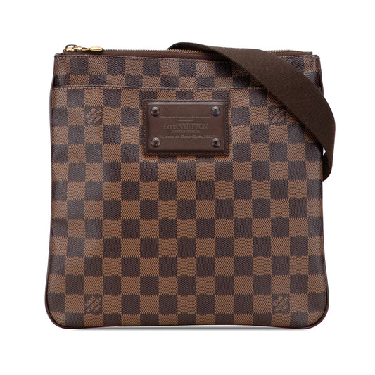 Brown Louis Vuitton Damier Ebene Brooklyn Pochette Crossbody Bag