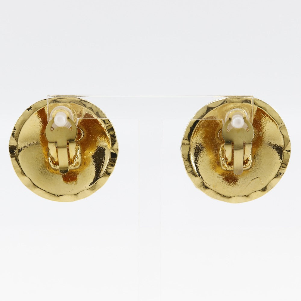 CHANEL Earring Plated Gold gold   COCO Mark Matrasse