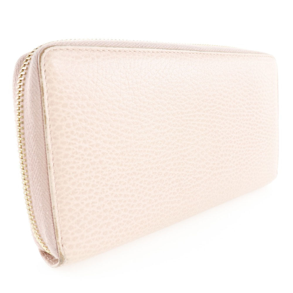 GUCCI Long Wallet Purse 456117 CAO0G 5909 leather Light pink GG Petit Marmont Women