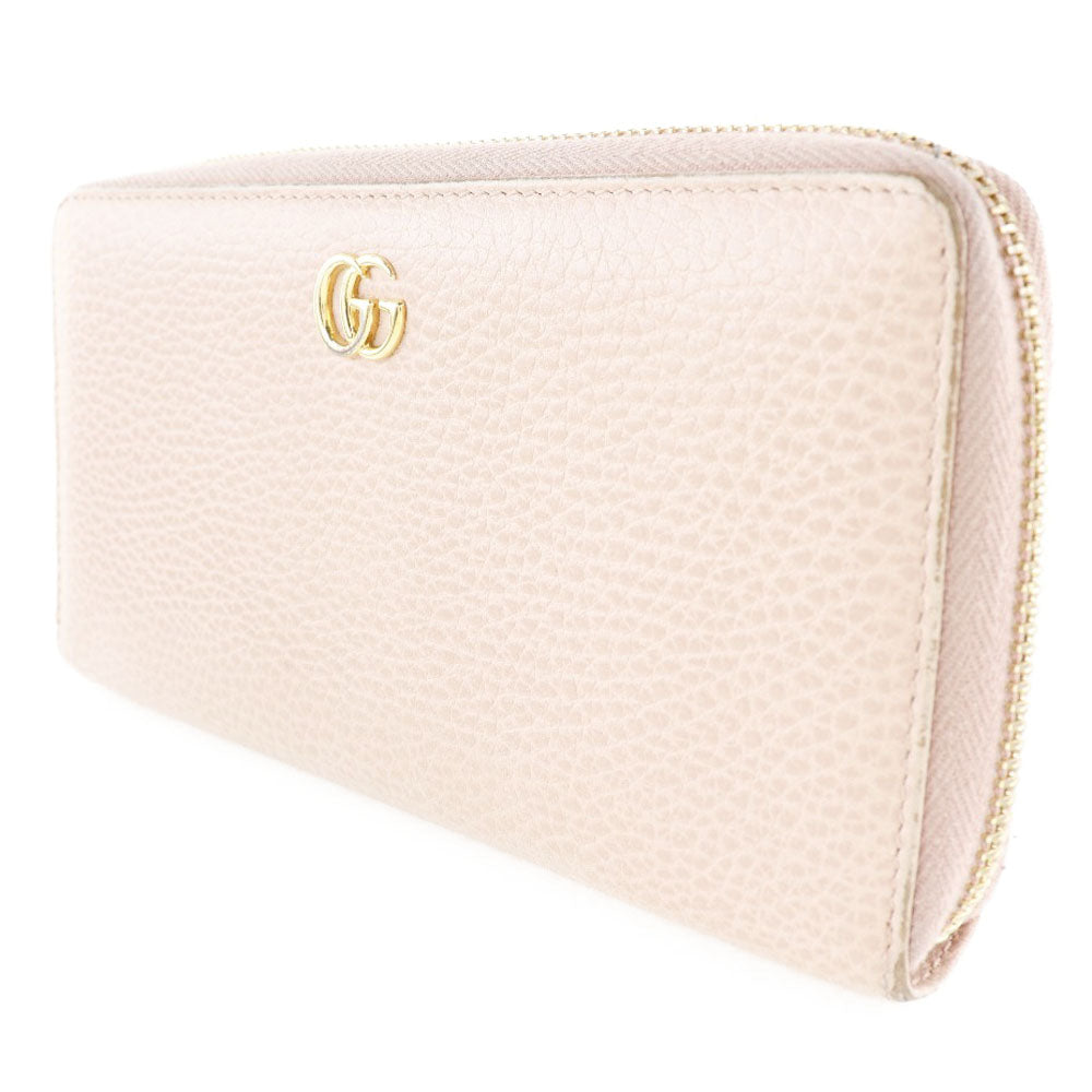GUCCI Long Wallet Purse 456117 CAO0G 5909 leather Light pink GG Petit Marmont Women