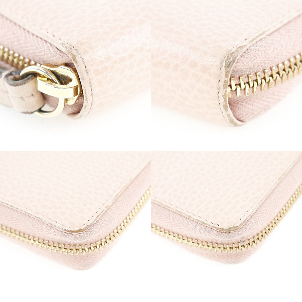 GUCCI Long Wallet Purse 456117 CAO0G 5909 leather Light pink GG Petit Marmont Women