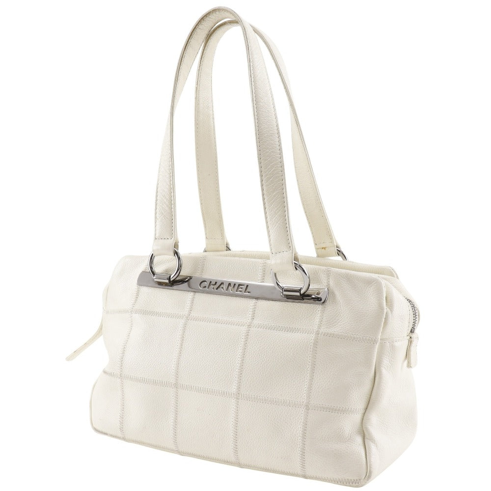 Chanel Choco Bar Caviar Skin 2way Tote Bag