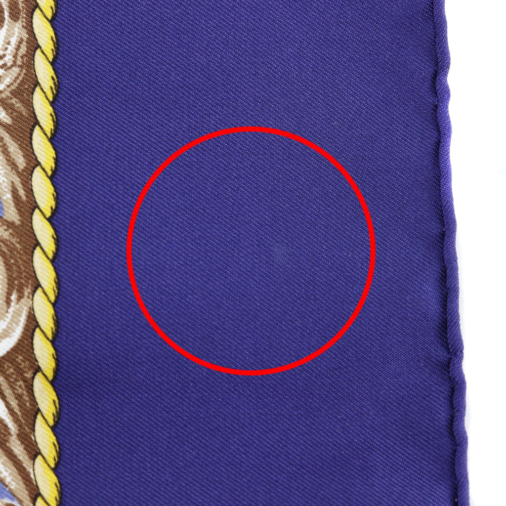 HERMES scarf silk purple Kazeyo Fuke Vive le vent Carre90 Women  d