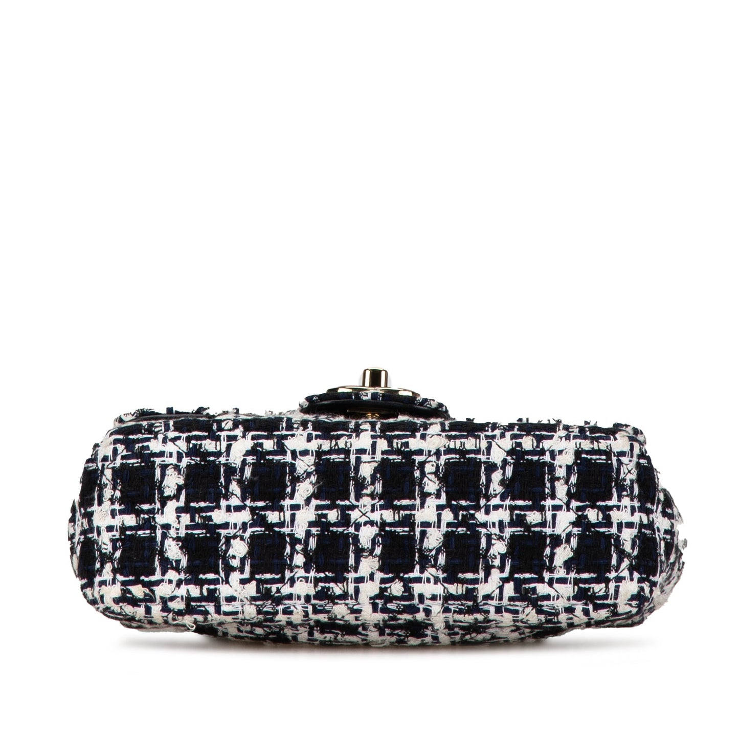 Black Chanel Mini Tweed Resin Heart Flap Crossbody Bag