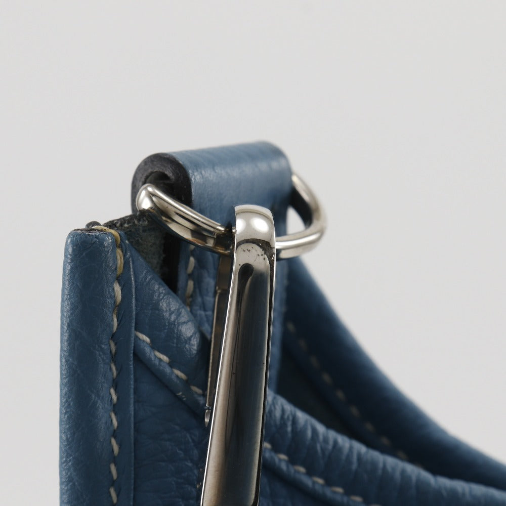 HERMES Shoulder Bag Taurillon Clemence light blue Evelyn 3PM Women  d