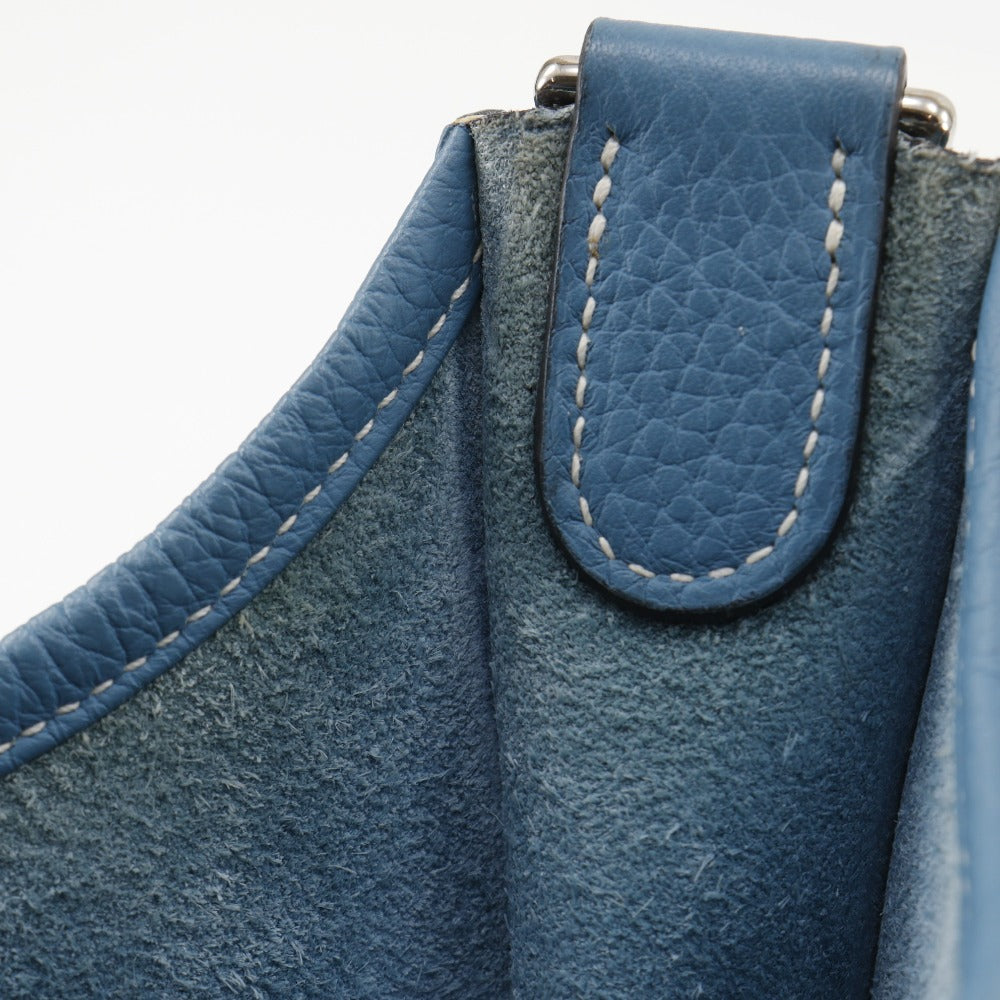 HERMES Shoulder Bag Taurillon Clemence light blue Evelyn 3PM Women  d