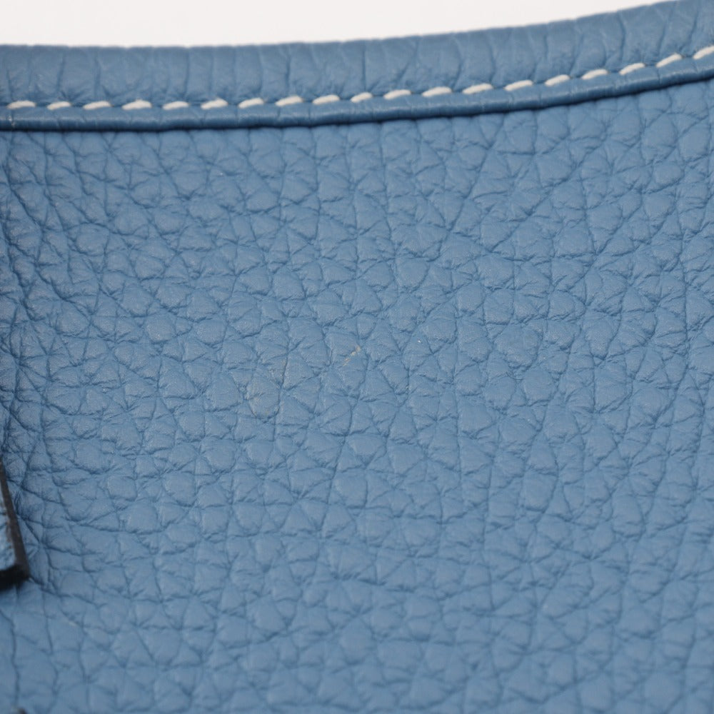 HERMES Shoulder Bag Taurillon Clemence light blue Evelyn 3PM Women  d
