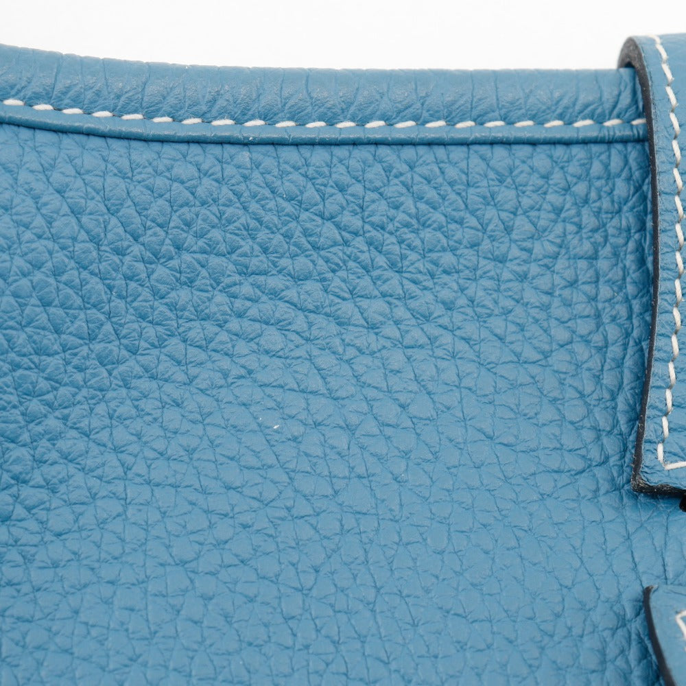 HERMES Shoulder Bag Taurillon Clemence light blue Evelyn 3PM Women  d