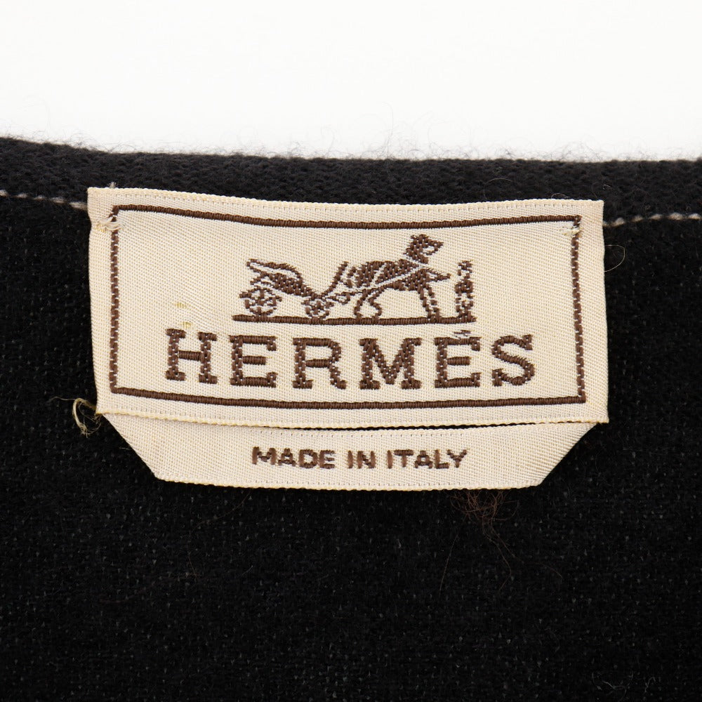 HERMES cardigan Cashmere, Cotton black Zip up Women ‚k  d