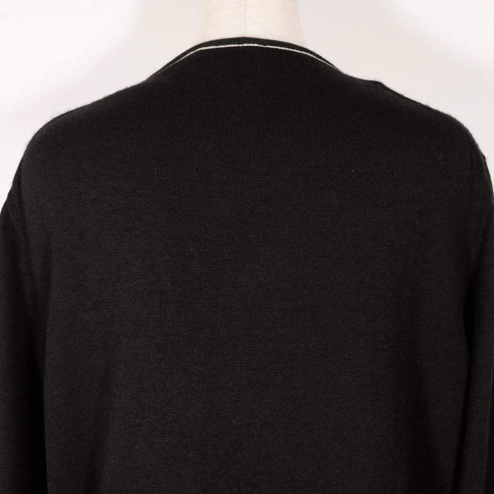 HERMES cardigan Cashmere, Cotton black Zip up Women ‚k  d