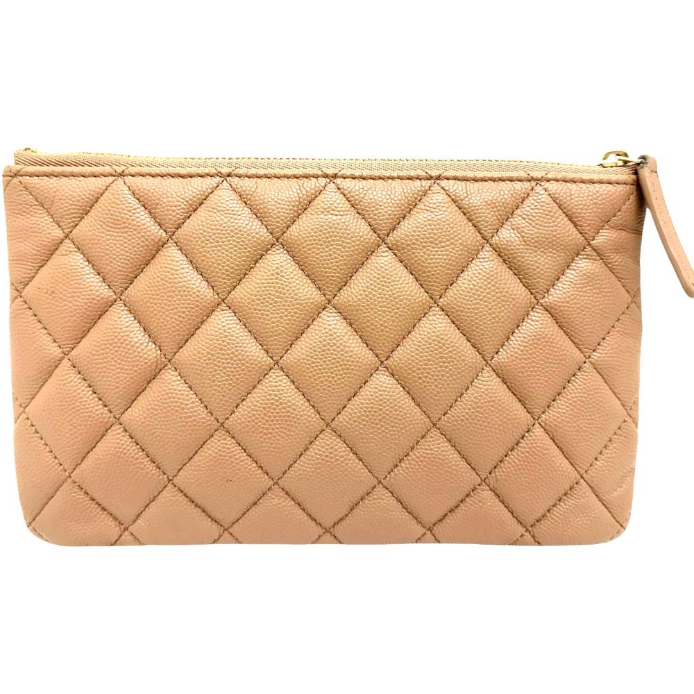 Chanel Mini Matelassé Caviar Clutch Bag