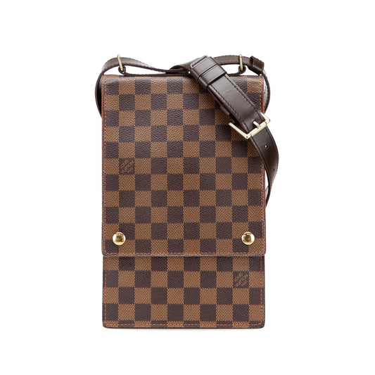 Brown Louis Vuitton Damier Ebene Portobello Crossbody Bag