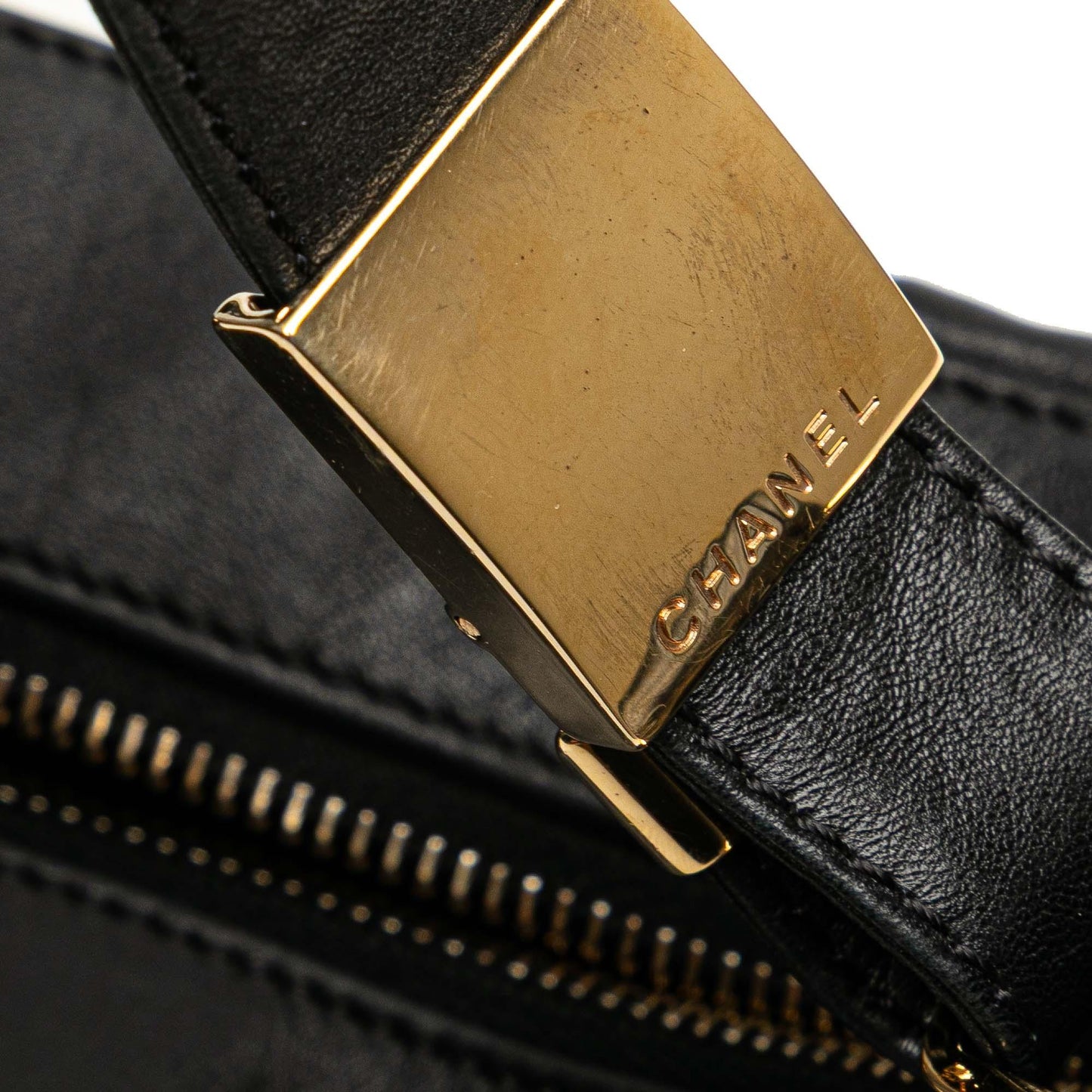Black Chanel Medium Lambskin Chocolate Bar Shoulder Bag
