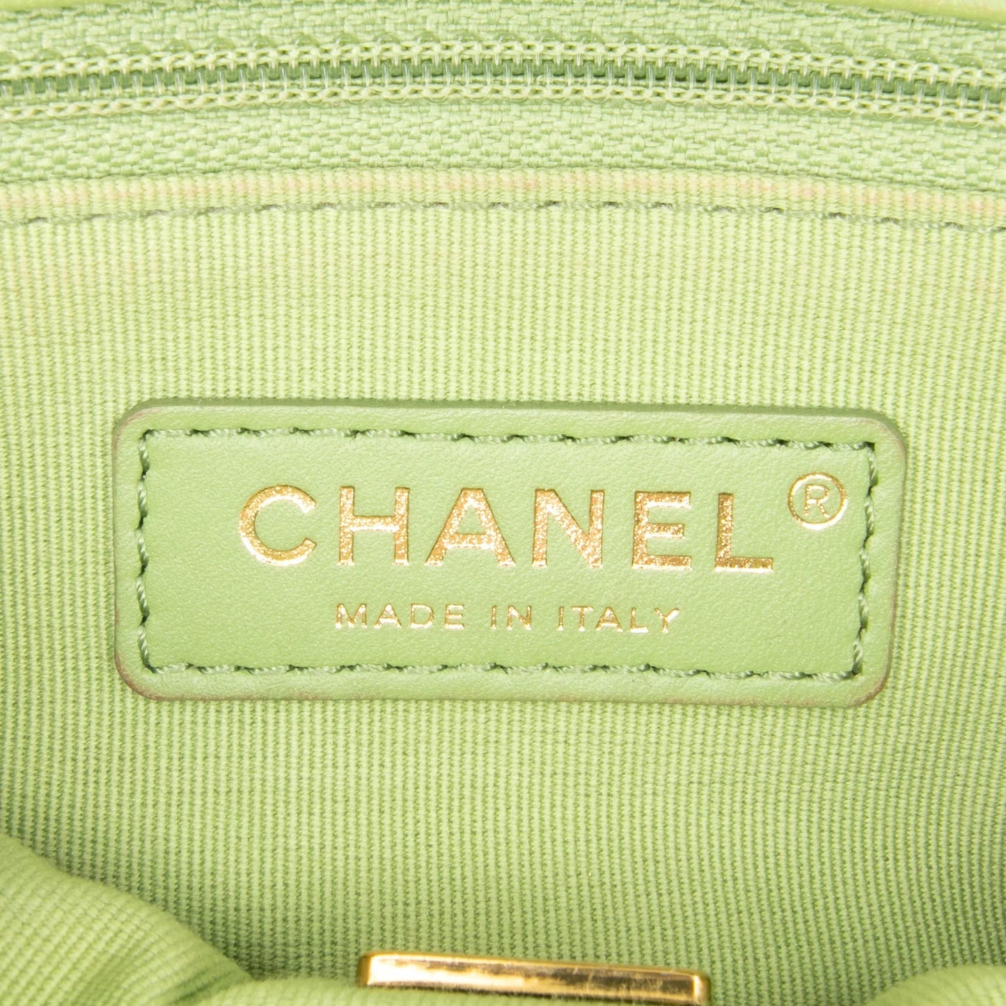 Green Chanel Quilted Lambskin Double CC Chain Around Flap Crossbody Bag