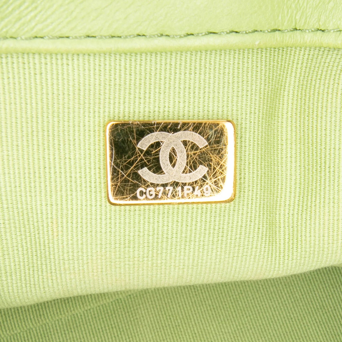 Green Chanel Quilted Lambskin Double CC Chain Around Flap Crossbody Bag
