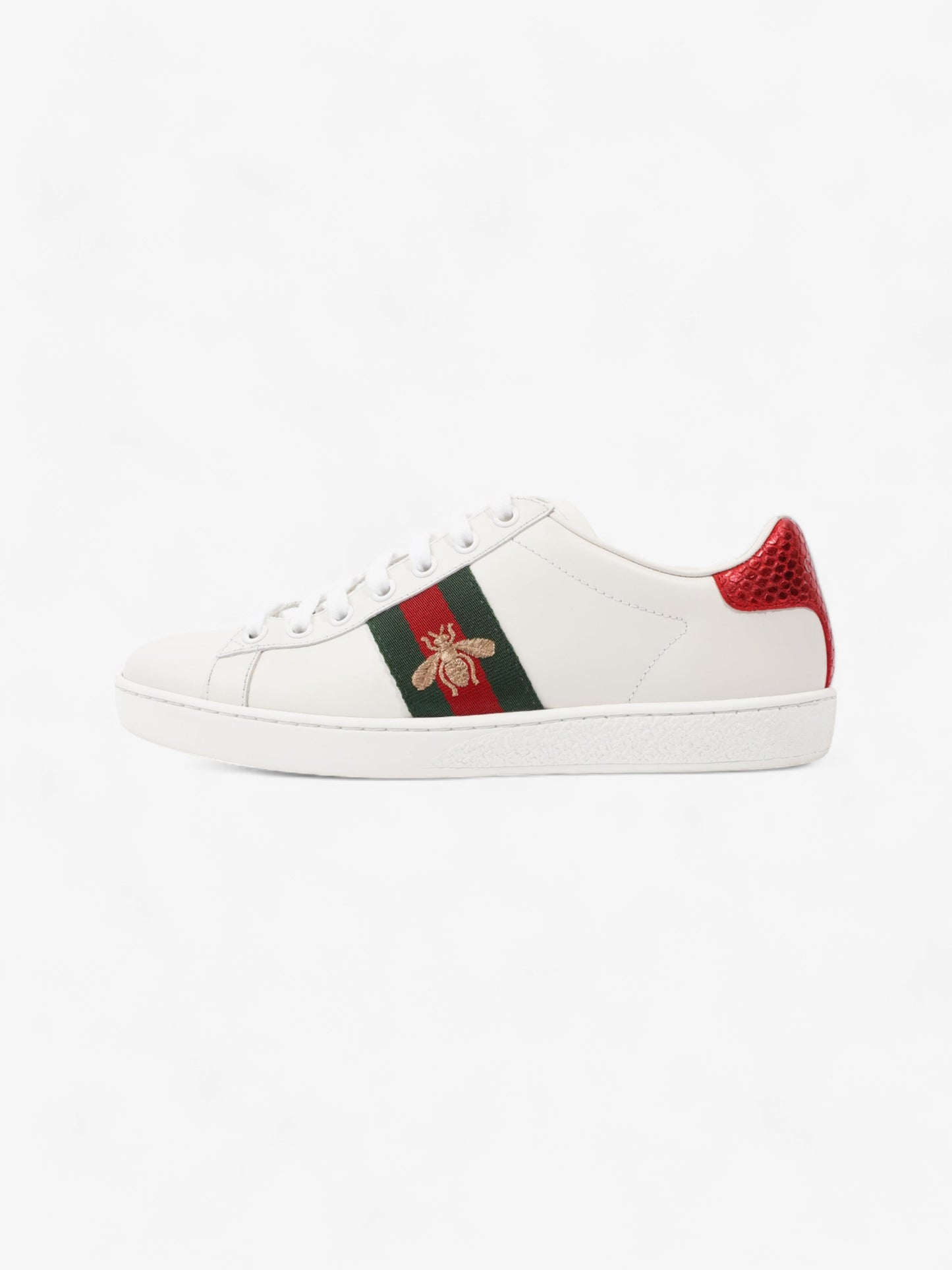 Gucci Bee Ace White / Green / Red Leather EU 37 UK 4