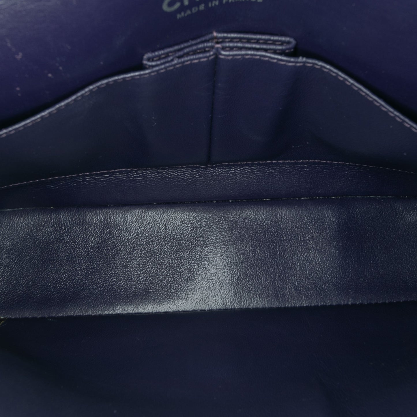 Blue Chanel Medium Classic Lambskin Double Flap Shoulder Bag