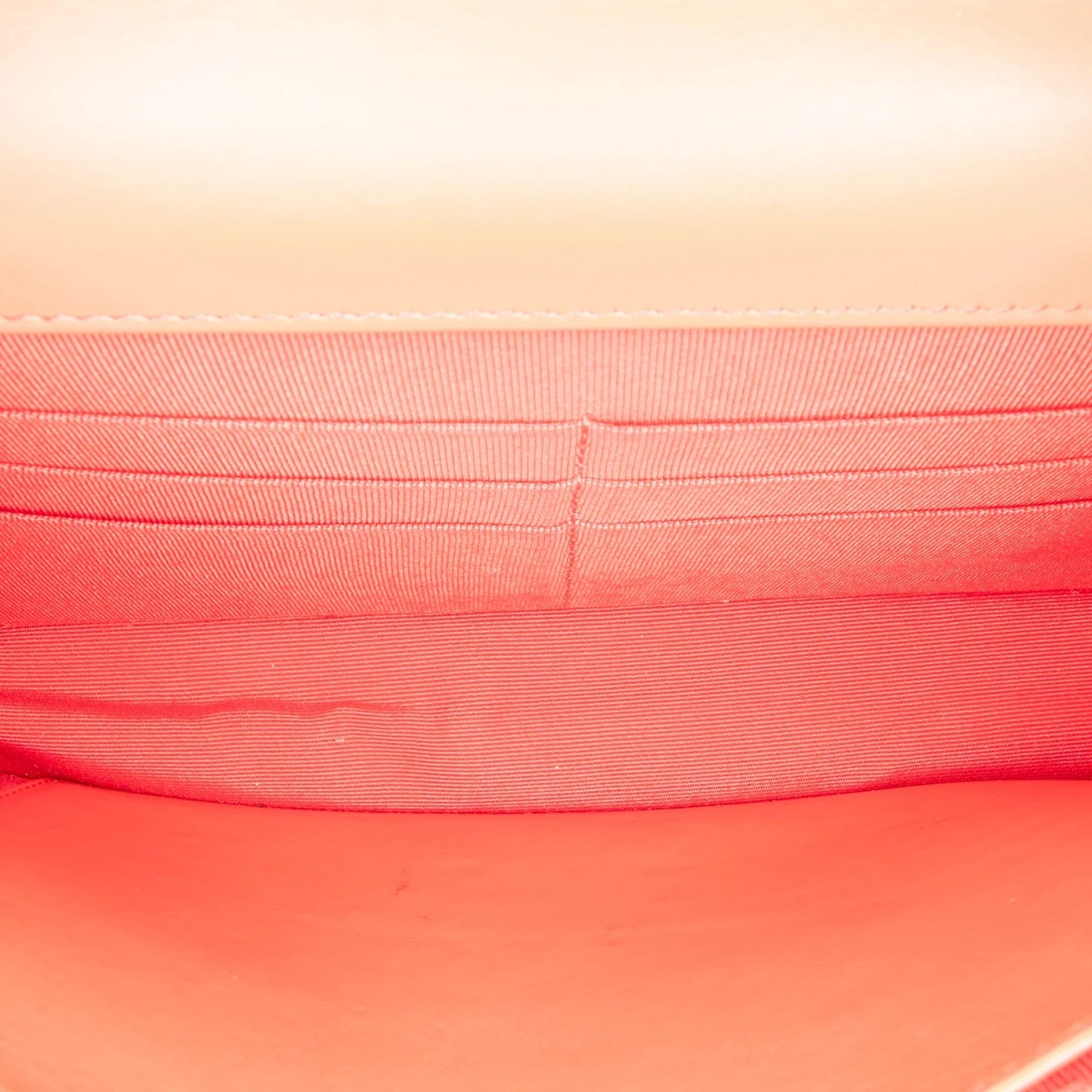 Orange Chanel Patent Striped Wallet On Chain Crossbody Bag