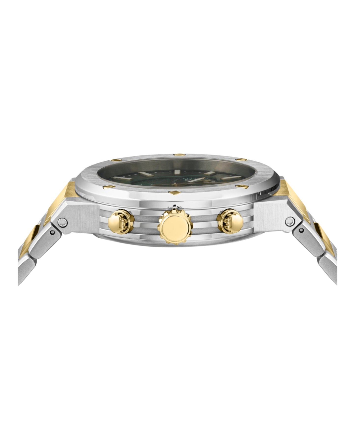 Ferragamo Mens  Two Tone 42mm Bracelet Fashion Watch