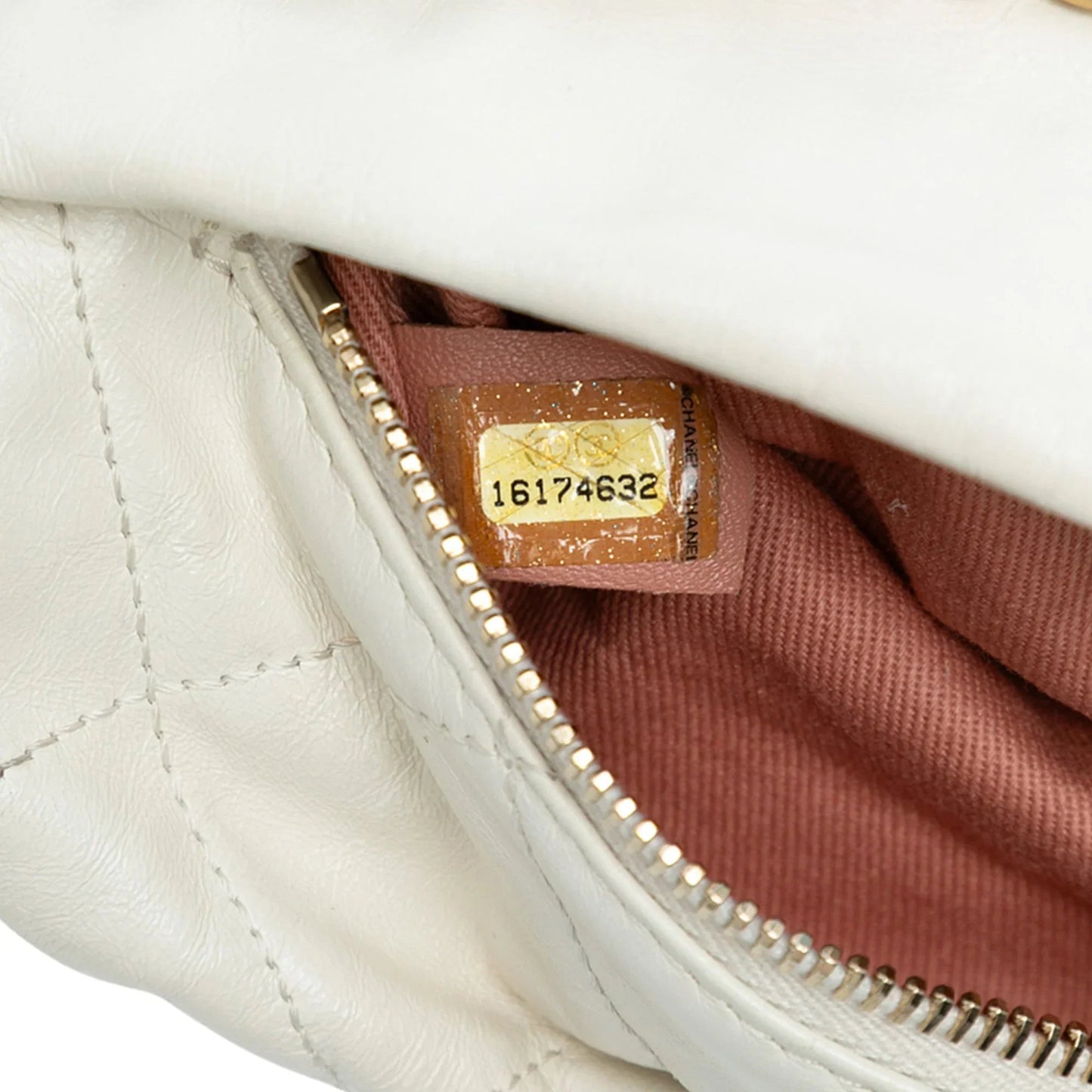 White Chanel Quilted Calfskin Midnight Swim Baluchon Bag