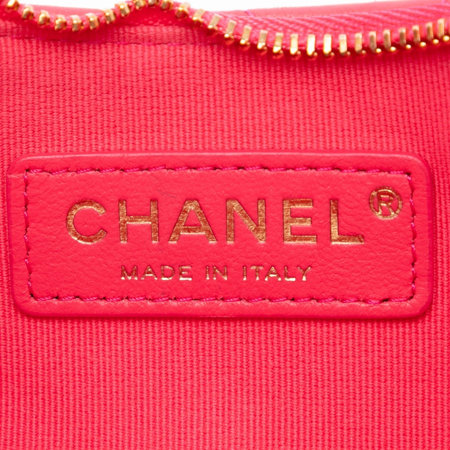 Pink Chanel Small Quilted Lambskin Chain Around Hook Hobo Bag